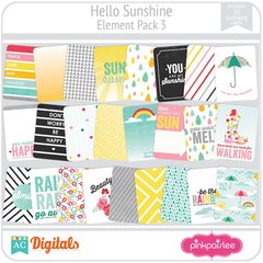 Hoja de Elementos Hello Sunshine Pack 3 American Crafts