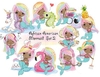 Hoja de Elementos African American Mermaid Set 2