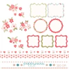 Hoja de Elementos Shabby Chic Etiquetas Cliparts