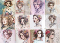 Colección Painted Ladies Junk Journal Page (Vintage) - comprar online