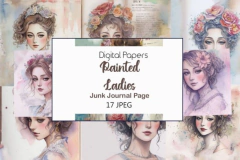 Colección Painted Ladies Junk Journal Page (Vintage)