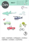 Set con 13 Troqueles Sizzix Thinlits Dies By Jamie Steel Transport Collection