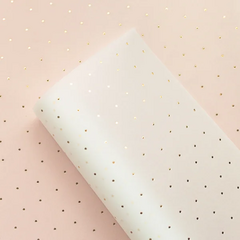 Papel Vegetal con Foil Oro Lunares A4 90g
