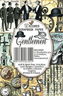 Mini Pad Papeles 7 x 10,8 cm Decorer Gentlemen - comprar online