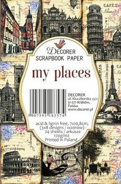 Mini Pad Papeles 7 x 10,8 cm Decorer My Places - comprar online