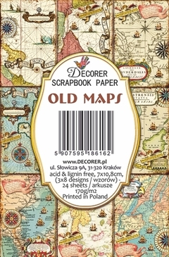Mini Pad Papeles 7 x 10,8 cm Decorer Old Maps