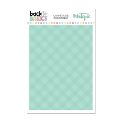 Carpeta Embossing Líneas Cruzadas Back to Basics Mintopía