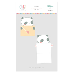 Troquel Tarjeta Panda Chibi en el Bosque Mintopía en internet