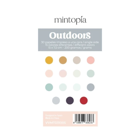 Mini Bloc de 30 Papeles 15 x 7,5 cm Viviendo Outdoors de 200g Mintopía - comprar online