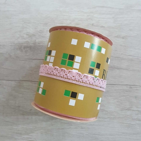 Puntilla Nylon Rosa 1cm x1 metro