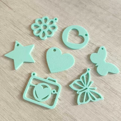 Kit Charms Surtidos Turquesa x 7u - tienda online