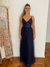 Vestido azul Flores importado - SixFrida Novias