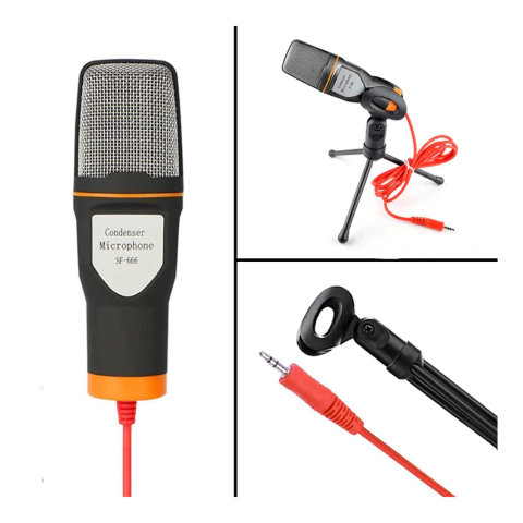 Micrófono Sf 666 Omnidireccional con Soporte