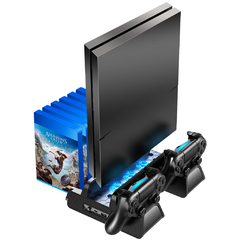 Base para Consola/Cargador Dual Ps4/Soporte para Juegos
