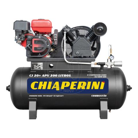 Compressor de Ar Alta Pressão à Gasolina - Chiaperini CJ 20+ APV 200L 9HP