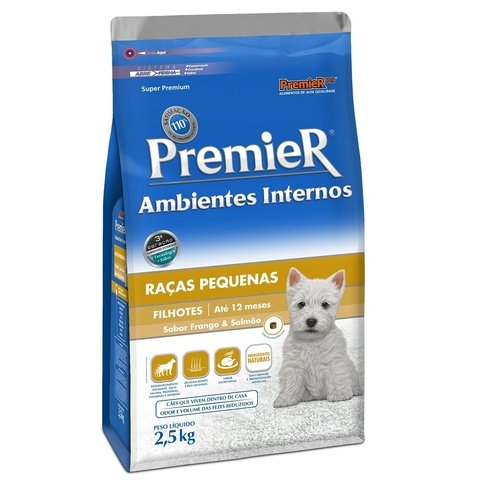 Ração Premier Ambientes Internos filhotes Frango e Salmão - comprar online