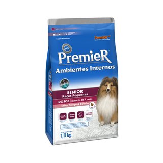 Ração Premier Cães Senior Ambientes Internos Sabor Frango e Salmão