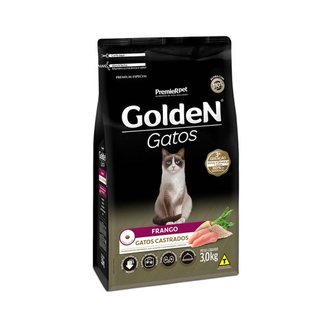 Ração Golden para Gatos Adultos Castrados Sabor Frango - comprar online