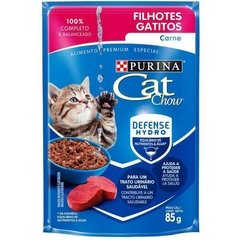 Ração Úmida Nestlé Purina Cat Chow Sachê Filhotes Carne ao Molho 85g