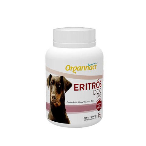 Eritros Dog Tabs 18gr - Organnact - Agrocenter | Rações - Brinquedos - Faça seu Pet Feliz!