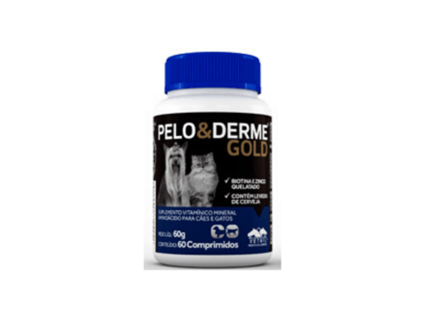 Pelo & Derme Gold Vetnil para Cães e Gatos 60 COMPRIMIDOS
