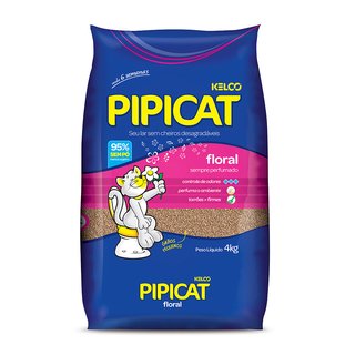 Areia Higiênica Pipicat Perfumado Floral