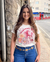 Tshirt Country Off White com Strass - Ox Horn