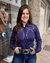 Camisa Country Feminina Marinho Bordada - Docks Western