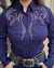 Camisa Country Feminina Marinho Bordada - Docks Western - comprar online