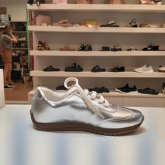 Tenis Elegance Brooklyn Prata June Shoes - June Online