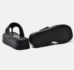 Sandália Tamanco Via Marte Flatform Preto 23-18416-01 - June Online