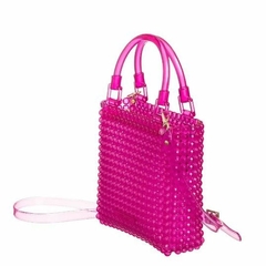 BOLSA PETITE JOLIE BEADS FUCSIA TRANSLUCIDO PJ10538 - comprar online