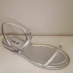 Sandalia Tira Trm 08mm Cristal/ Branco/ Tira Meia Cana 08mm Elegance Prata - comprar online