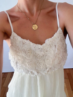 The Cream Floral Dress - tienda online