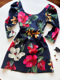 The Floral Winter Mini Dress - DMOD Vintage