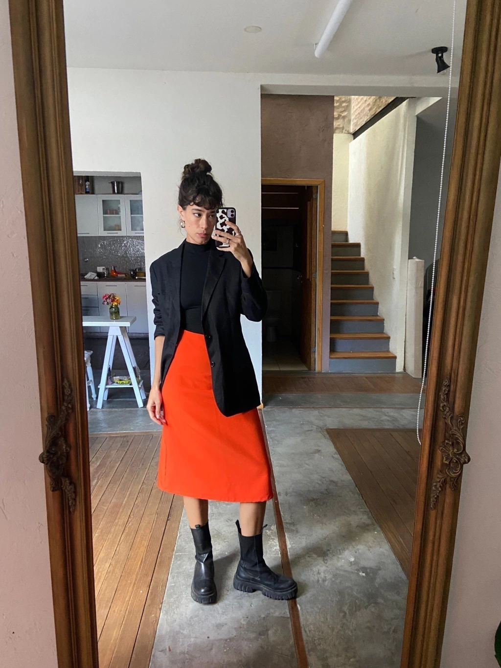 The Orange Midi Skirt