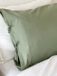 FUNDA DE ALMOHADA Tiritas - Verde Seco en internet