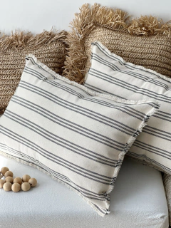 Imagen de ALMOHADÓN LINO TUSOR Rayas 60x40