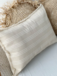 ALMOHADÓN LINO TUSOR Rayas 60x40 - PHILIA DECO
