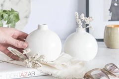 FLORERO MILOS Redondo Blanco - tienda online