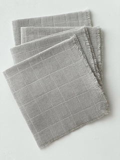 SET x 4 SERVILLETAS Gris Perla - PHILIA DECO