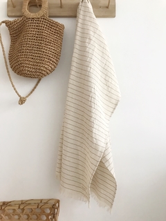 LONA PLAYERA RAYAS Avellana - comprar online