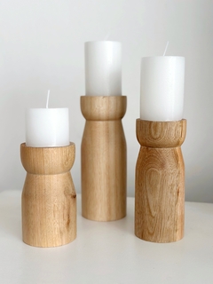 CANDELABRO / PORTA VELA TORRE Madera - comprar online