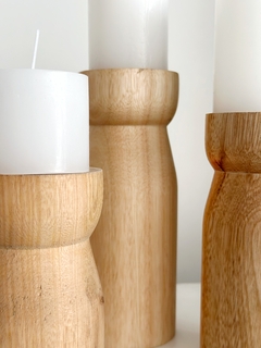 CANDELABRO / PORTA VELA TORRE Madera - comprar online