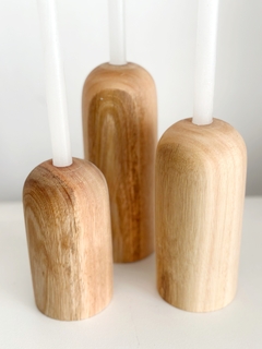 CANDELABRO / PORTA VELA CURVO Madera - comprar online