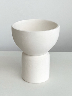 CANDELABRO / VASIJA CON PIE CHICO Cerámica - tienda online
