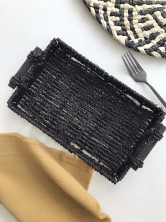 BANDEJA ACAPULCO Seagrass Chica Negra - comprar online