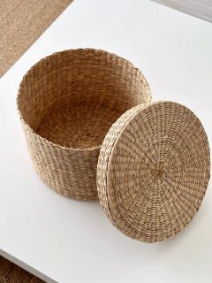 CESTO CON TAPA Seagrass Grande
