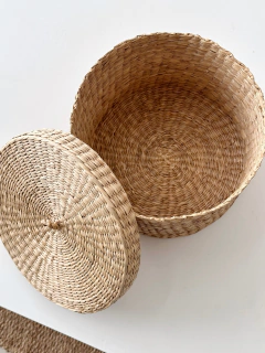 CESTO CON TAPA Seagrass Grande - PHILIA DECO