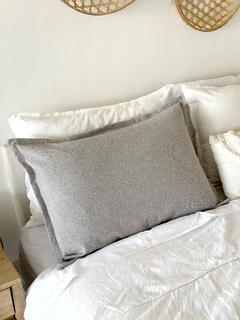FUNDA DE ALMOHADA Pestaña Lino Tusor - comprar online